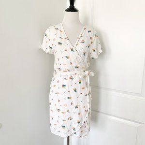 O'neill White Wrap Around Mini Dress